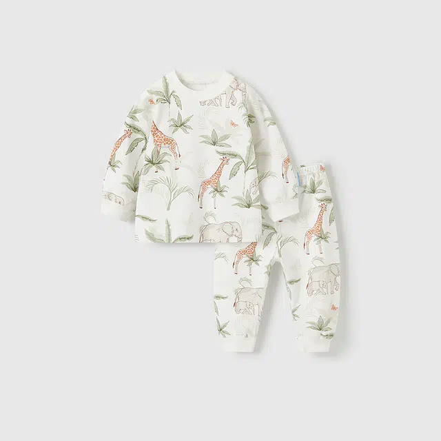 中小童 童泰 纯棉宝宝衣服家居服内衣套装