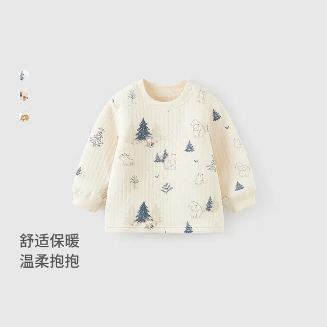 童泰 秋冬保暖上衣无骨长袖婴幼童