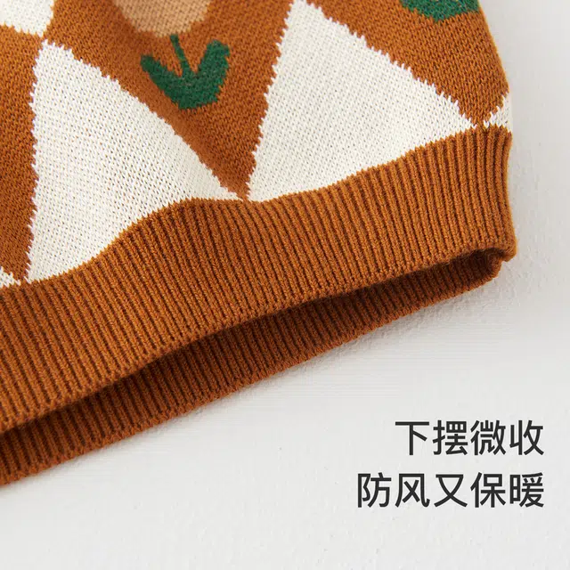 童泰宝宝马甲春秋季纯棉儿童衣服男童休闲外出针织坎肩女童上衣