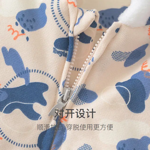 童泰 童装 图案印花连帽长袖棉服 男童女童