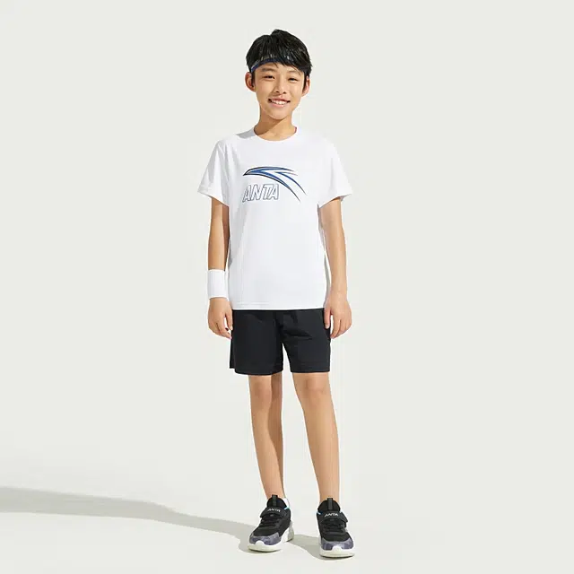 安踏儿童休闲运动套装 综训系列 针织舒适时尚上衣亲肤百搭长裤 青少年