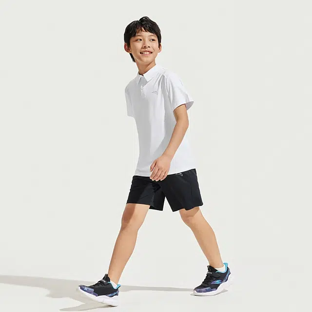 安踏儿童休闲运动套装 综训系列 针织舒适时尚上衣百搭亲肤长裤 青少年