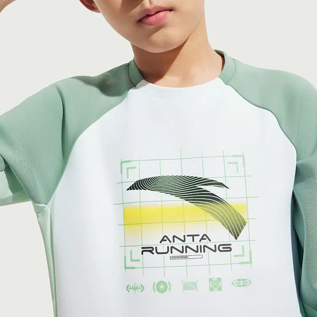 安踏儿童卫衣 跑步系列 针织时尚套头百搭 青少年