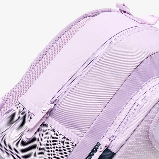 安踏儿童 护脊平衡拉链开合物 织 双肩包 常规 儿童款 粉紫/藏青