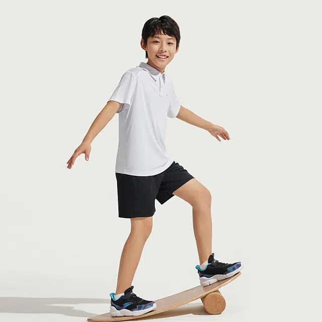 安踏儿童休闲运动套装 综训系列 针织舒适时尚上衣百搭亲肤长裤 青少年