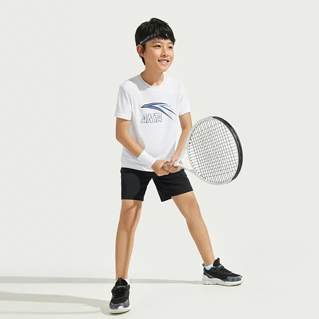 安踏儿童休闲运动套装 综训系列 针织舒适时尚上衣亲肤百搭长裤 青少年