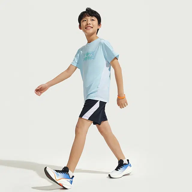 安踏儿童休闲运动套装 综训系列 舒适针织时尚上衣亲肤百搭长裤 青少年