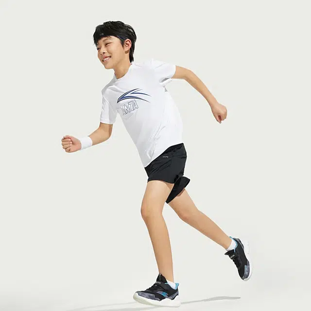 安踏儿童休闲运动套装 综训系列 针织舒适时尚上衣亲肤百搭长裤 青少年