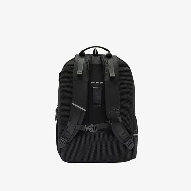 安踏儿童 护脊平衡拉链开合 织物 双肩包 常规 儿童款 黑色