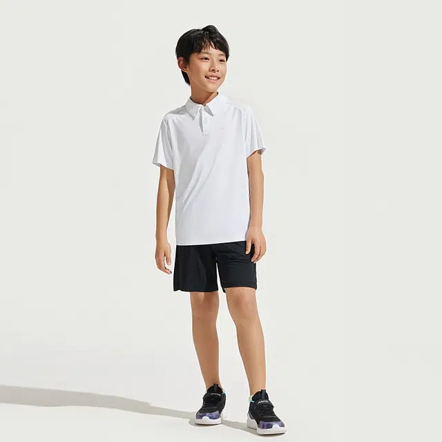 安踏儿童休闲运动套装 综训系列 针织舒适时尚上衣百搭亲肤长裤 青少年