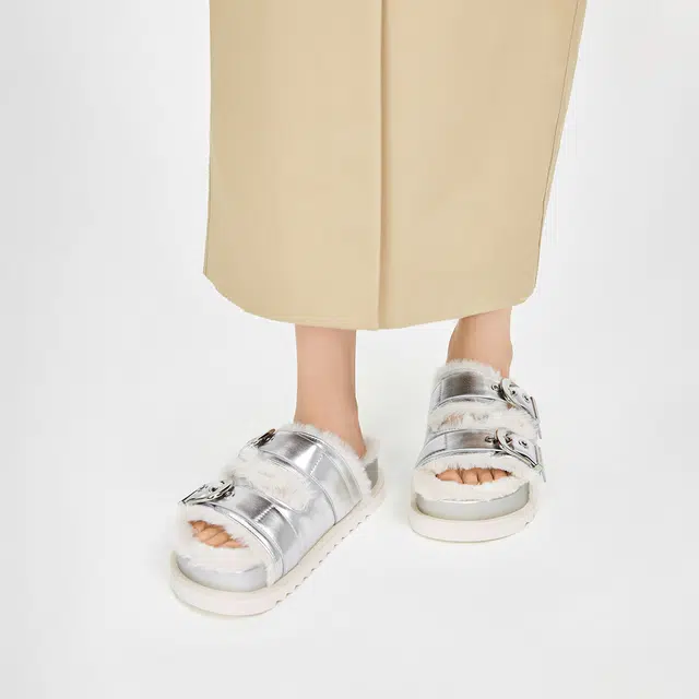 CHARLESKEITH ck EVA 3.5cm BrownSilverBeige