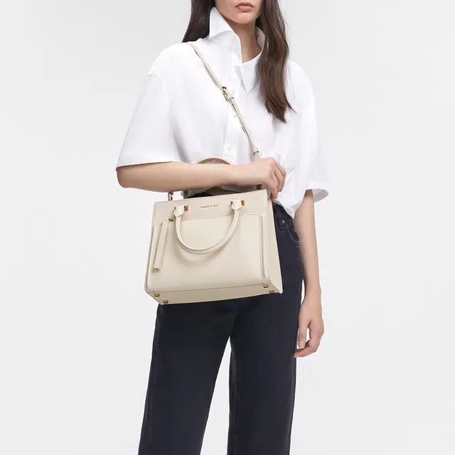 CHARLESKEITH Tote BlackBeige