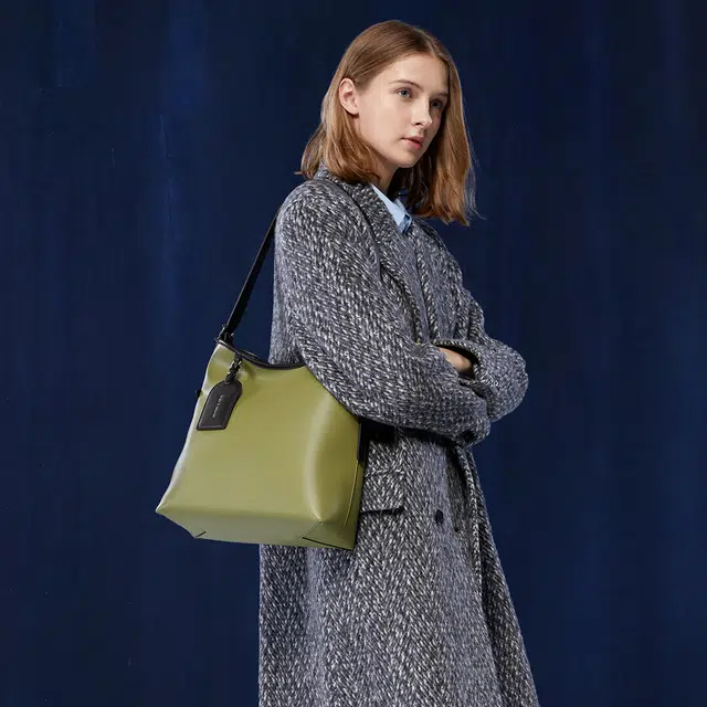 CHARLESKEITH PU Tote BlackGreyOlive