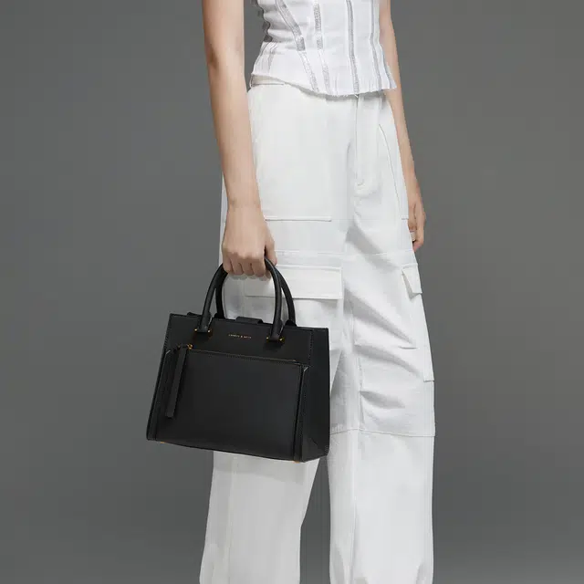 CHARLESKEITH Tote BlackBeige