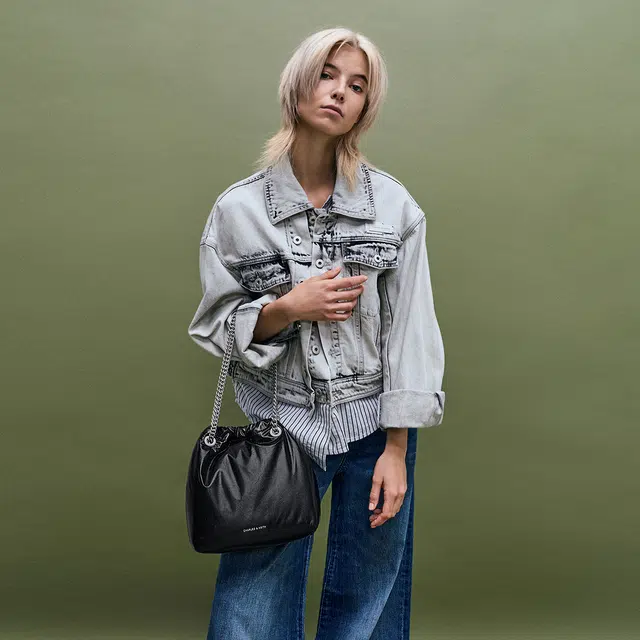 CHARLESKEITH ck PU NoirCreamPewter