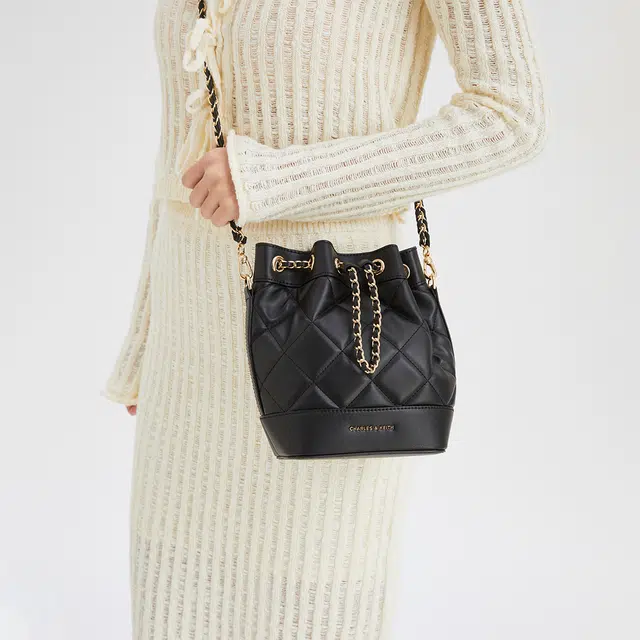 Charles & Keith Quilted Chain Backpack