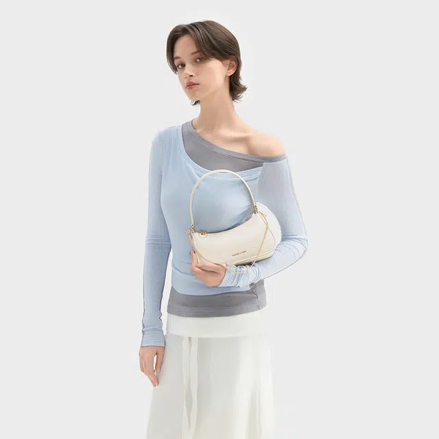 CHARLESKEITH ck PU Cream CrocoBlack Croco