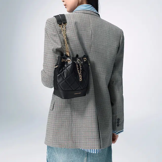 Charles & Keith Quilted Chain Backpack