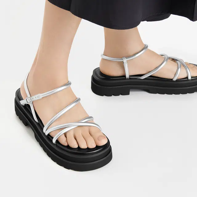 CHARLESKEITH ck EVAPU 4.1cm SilverBeigeBlack