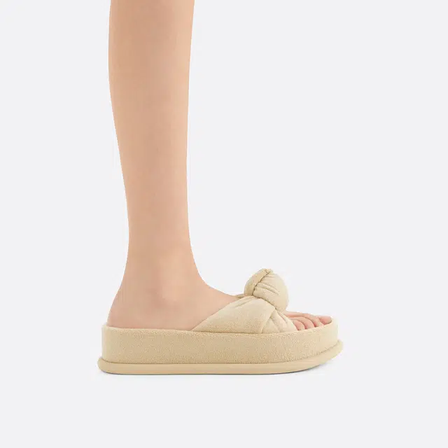 CHARLESKEITH ck PU 3.5cm BLACK TEXTUREDBeigePink