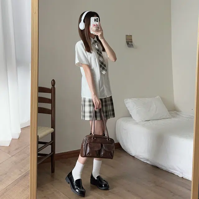 花山家的猫 学院风尖领风琴褶上衣百褶半身裙制服 女款