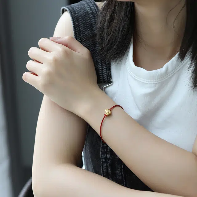 潮小金 心愿系列 镶钻转运珠 足金 一口价 黄金吊坠 女款 礼盒