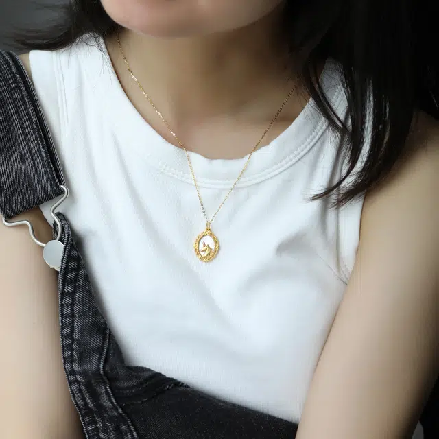 潮小金 精灵炫彩独角兽 挂坠 贝母 足金 一口价 黄金吊坠 女款