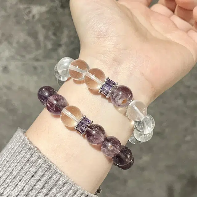 【前程似锦】 潮小金 九紫离火能量加持 时来运转磁场梦幻紫晶紫气东来 转运来财气质百搭#好运天然 紫水晶 手串 女款