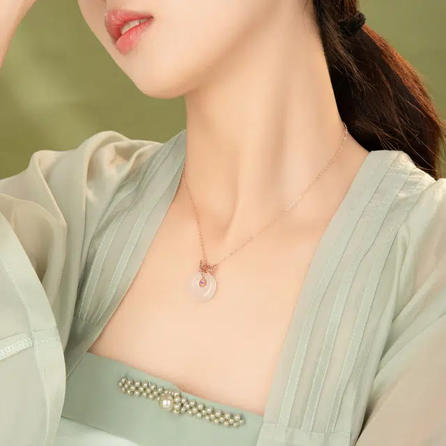 魔物 一鹿有你平安扣 小众高级感 玉髓 玉石项链 女款
