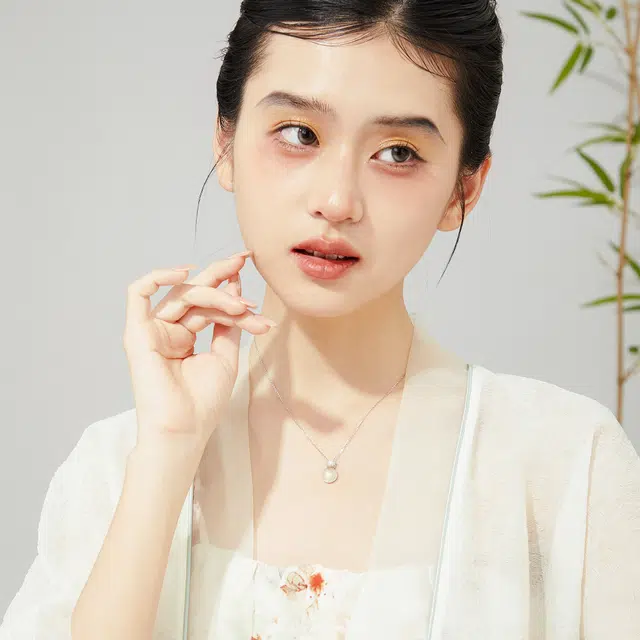 魔物 袋代有钱新中式国风福运连连招财福袋轻奢百搭锁骨链 玉髓 项链 女款