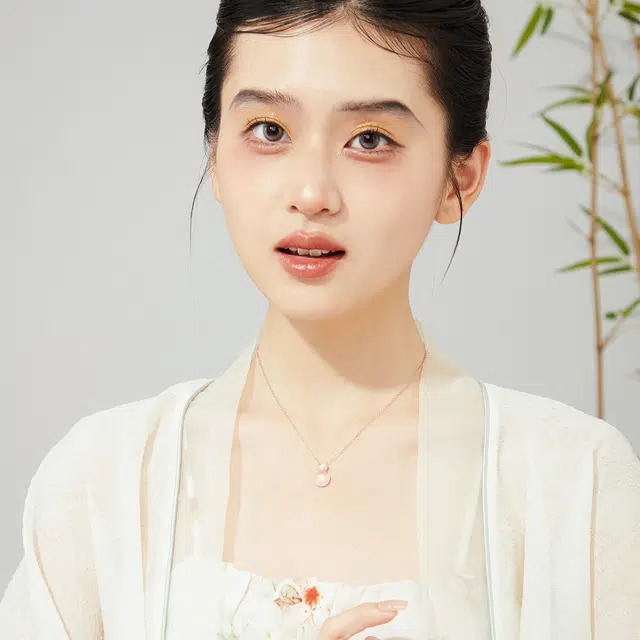 魔物 袋代有钱新中式国风福运连连招财福袋轻奢百搭锁骨链 玉髓 项链 女款