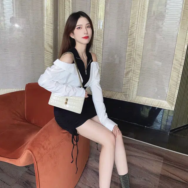 西木汀 风与路人 鳄鱼纹小众品牌高级感时尚通勤百搭 牛皮 链条包腋下包单肩斜挎包 女款 多色