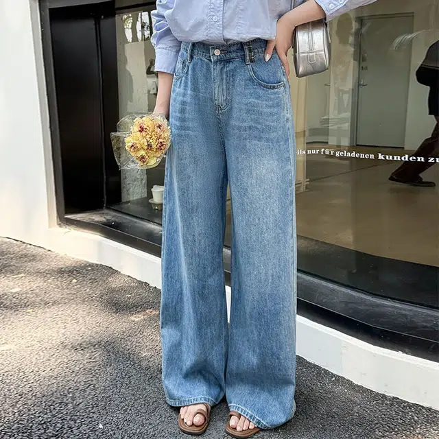 胖妹妹显瘦女装惟友 胖女孩裤子大码女裤长裤牛仔裤 女款