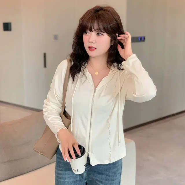 惟友 胖妹妹显瘦女装大码秋装上衣胖女孩穿搭胖女生秋款卫衣 女款 休闲时尚