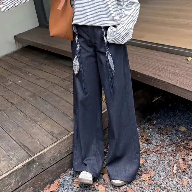 惟友 长裤大码女裤子胖女孩牛仔裤 胖妹妹显瘦女装胖妹子穿搭胖人秋款秋装复古垂感阔腿裤 女款