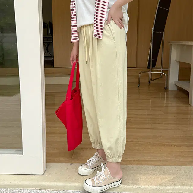 惟友 胖妹妹显瘦女装大码女裤子胖女孩长裤束脚裤 胖女生穿搭胖人秋款秋装休闲裤 女款