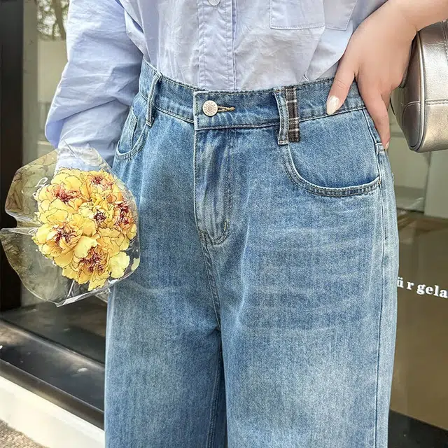 胖妹妹显瘦女装惟友 胖女孩裤子大码女裤长裤牛仔裤 女款