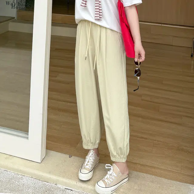 惟友 胖妹妹显瘦女装大码女裤子胖女孩长裤束脚裤 胖女生穿搭胖人秋款秋装休闲裤 女款