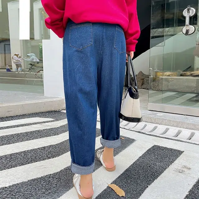惟友 胖妹妹显瘦女装大码女裤子胖女孩长裤牛仔裤 微胖穿搭胖人秋款秋装 女款
