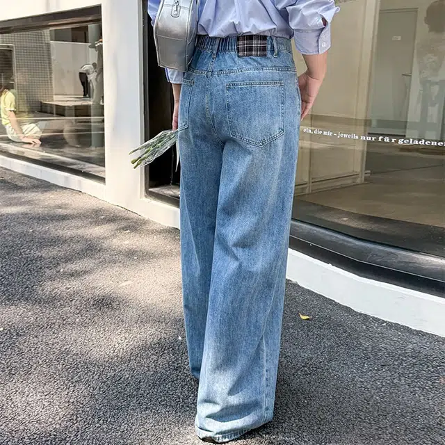 胖妹妹显瘦女装惟友 胖女孩裤子大码女裤长裤牛仔裤 女款