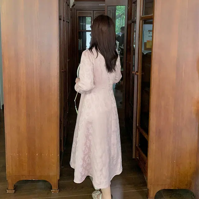 惟友 胖妹妹显瘦女装大码胖女生连衣裙秋装胖女孩穿搭裙子秋款旗袍裙 女款 新中式国风优雅提花