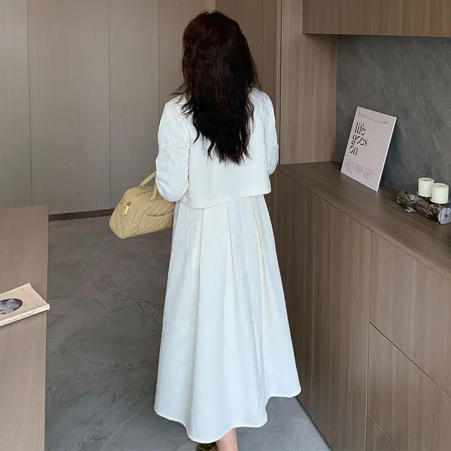 惟友 大码女装胖女生穿搭秋款秋装裙装套装 胖妹妹显瘦胖人 女款 中式改良版吊带裙外套