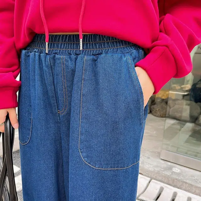 惟友 胖妹妹显瘦女装大码女裤子胖女孩长裤牛仔裤 微胖穿搭胖人秋款秋装 女款