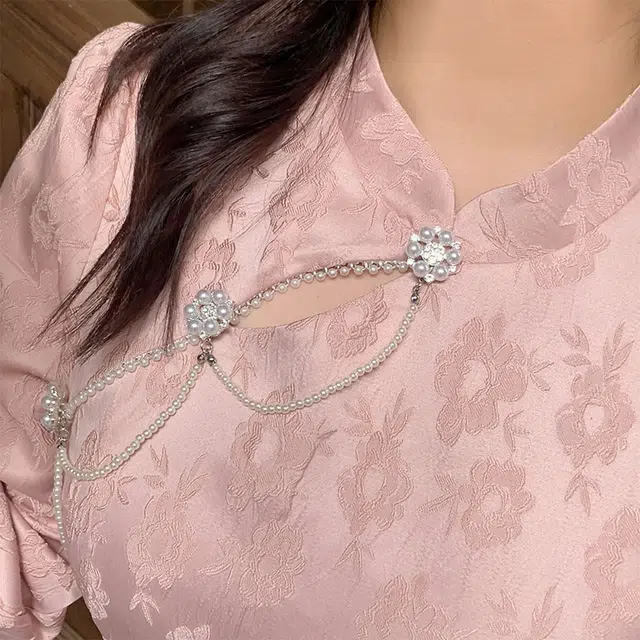惟友 胖妹妹显瘦女装大码胖女生连衣裙秋装胖女孩穿搭裙子秋款旗袍裙 女款 新中式国风优雅提花