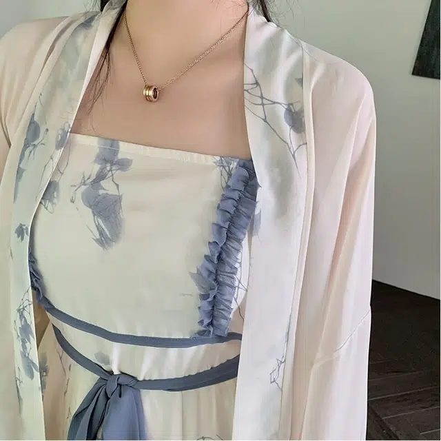 惟友  中国风摇曳生风青春灵动轻盈飘逸胖妹妹显瘦女装大码  汉服套装  女款