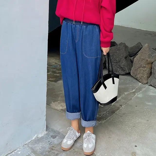 惟友 胖妹妹显瘦女装大码女裤子胖女孩长裤牛仔裤 微胖穿搭胖人秋款秋装 女款