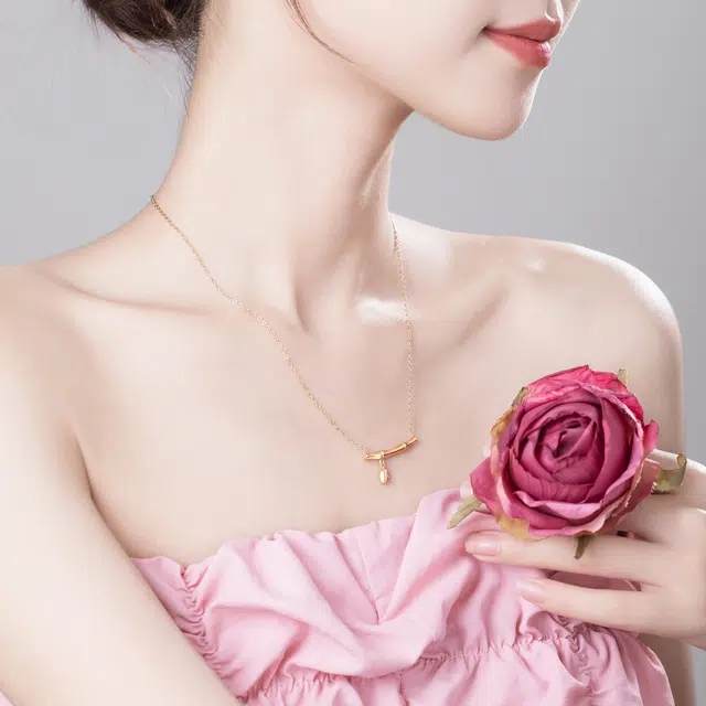色菲尔 竹报平安 节节高升新中式国风竹节造型 小众轻奢设计温柔气质优雅 礼盒可选 项链 女款