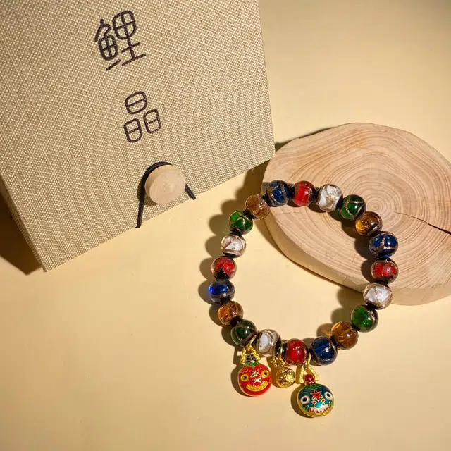 鲤晶 十全十美 多宝吞金兽 招财纳福轻奢国潮 琉璃 玉石手串 男女同款情侣款