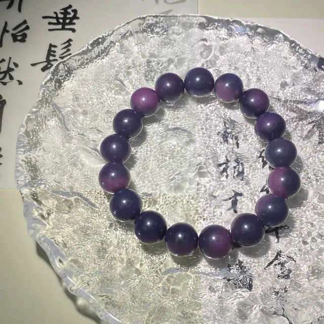 鲤晶 紫葡萄圆珠 绕指柔 学院风 单圈文玩 白玉菩提 菩提类手串 男女同款情侣款