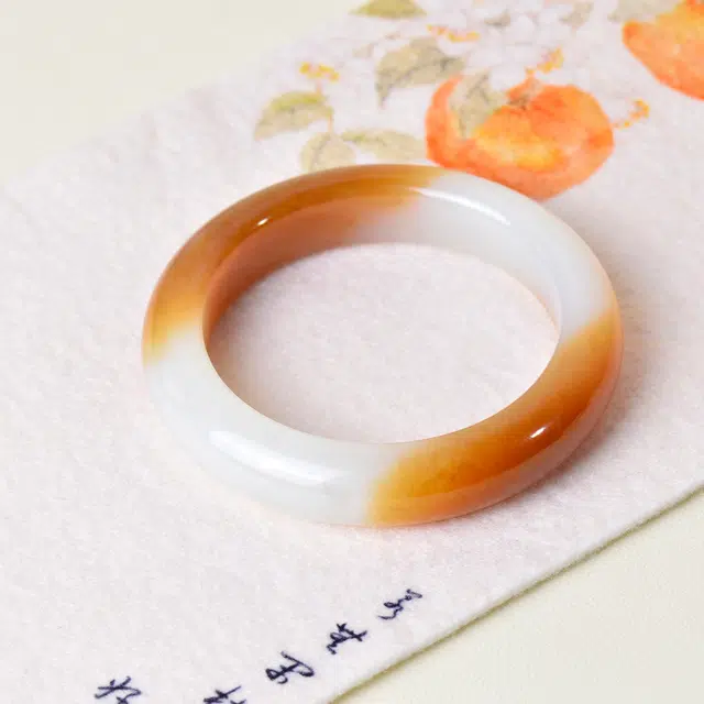 世存 新中式糖白平安镯小众百搭#好运玉饰 和田玉手镯 糖玉 女款